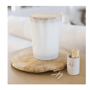 Sand + Fog Spring 57oz. Scalloped Candle with Rubber Wood Lid Pinca Colada