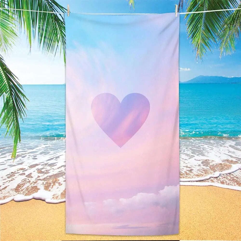 Sand Free Quick-dry Microfiber Bath Towels Tropical Plants Printed ...