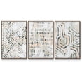 thumbnail image 1 of Sand Glyphs I - Framed Premium Gallery Wrapped Canvas L Frame 3 Piece Set - Ready to Hang, 1 of 9