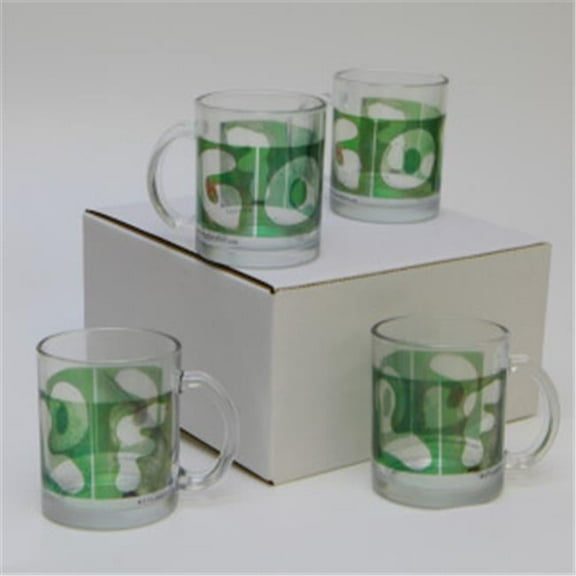 Sand Golf 11 Oz. Clear Glass Golf Mugs - Set Of 4