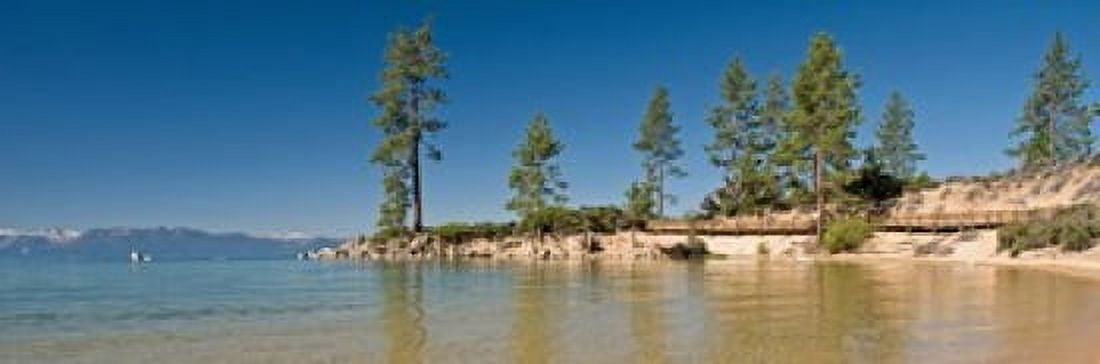 Sand Harbor at morning Lake Tahoe Nevada USA Canvas Art - Panoramic Images (36 x 12)