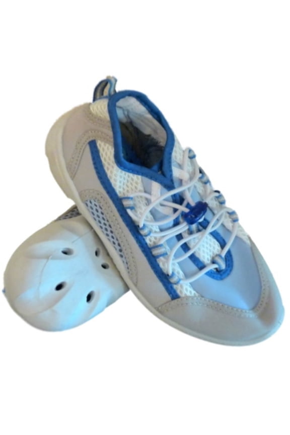 Girls Gray & Blue Aqua Socks Water Shoes beach 1