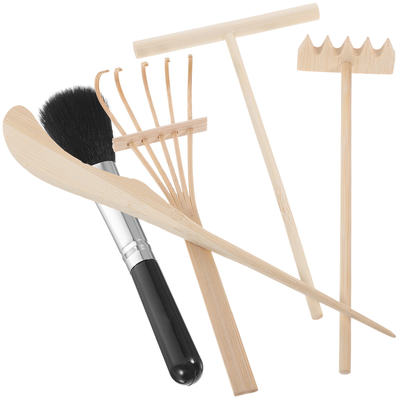 Sand Painting Crafts Zen Sandbox Rake Toys Table Ornaments Bamboo Plastic Office
