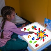 Tcwhniev Sand Painting Light Box, 16 Sensory Light Table, Adjustable 3 Color Temperature & 10 Brightness Levels, Portable LED Drawing Pad for Art, Tracing & Autism Therapy