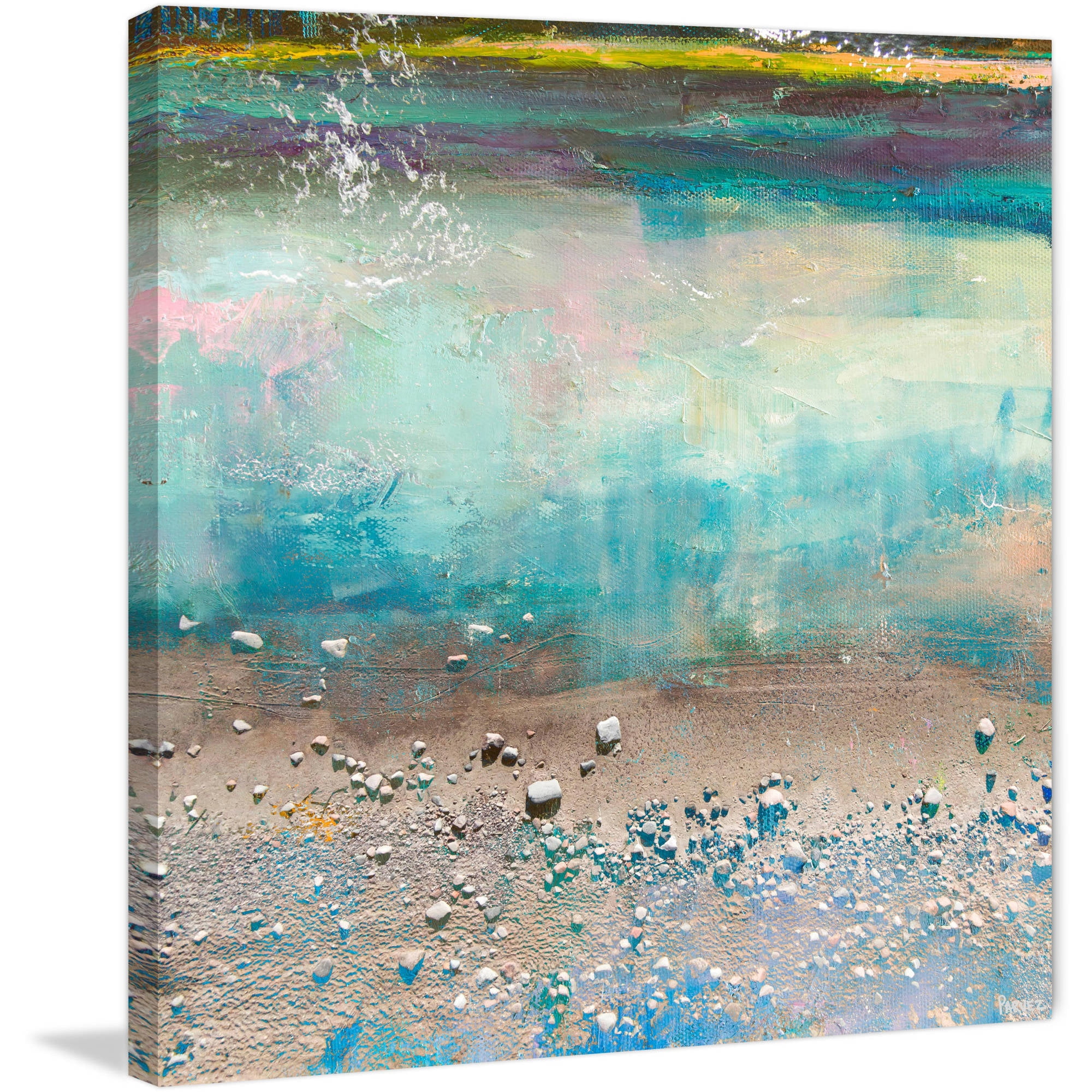 "Sand Pebbles" Painting Print on Wrapped Canvas