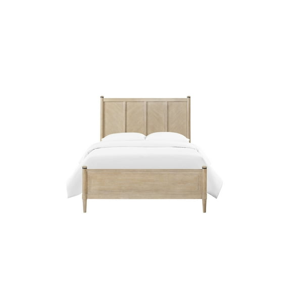Sand Queen Size Bed - Bedroom Casual Style Option With Warm Sand Finish Transitional Center