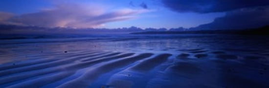 Sand Ridges Near A Bay Filey Bay Yorkshire England United Kingdom Canvas Art - Panoramic Images (36 x 12)