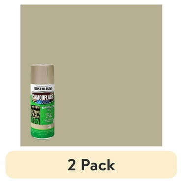 (2 pack) Sand, Rust-Oleum Camouflage 2X Ultra Cover Spray Paint-339004, 12 oz