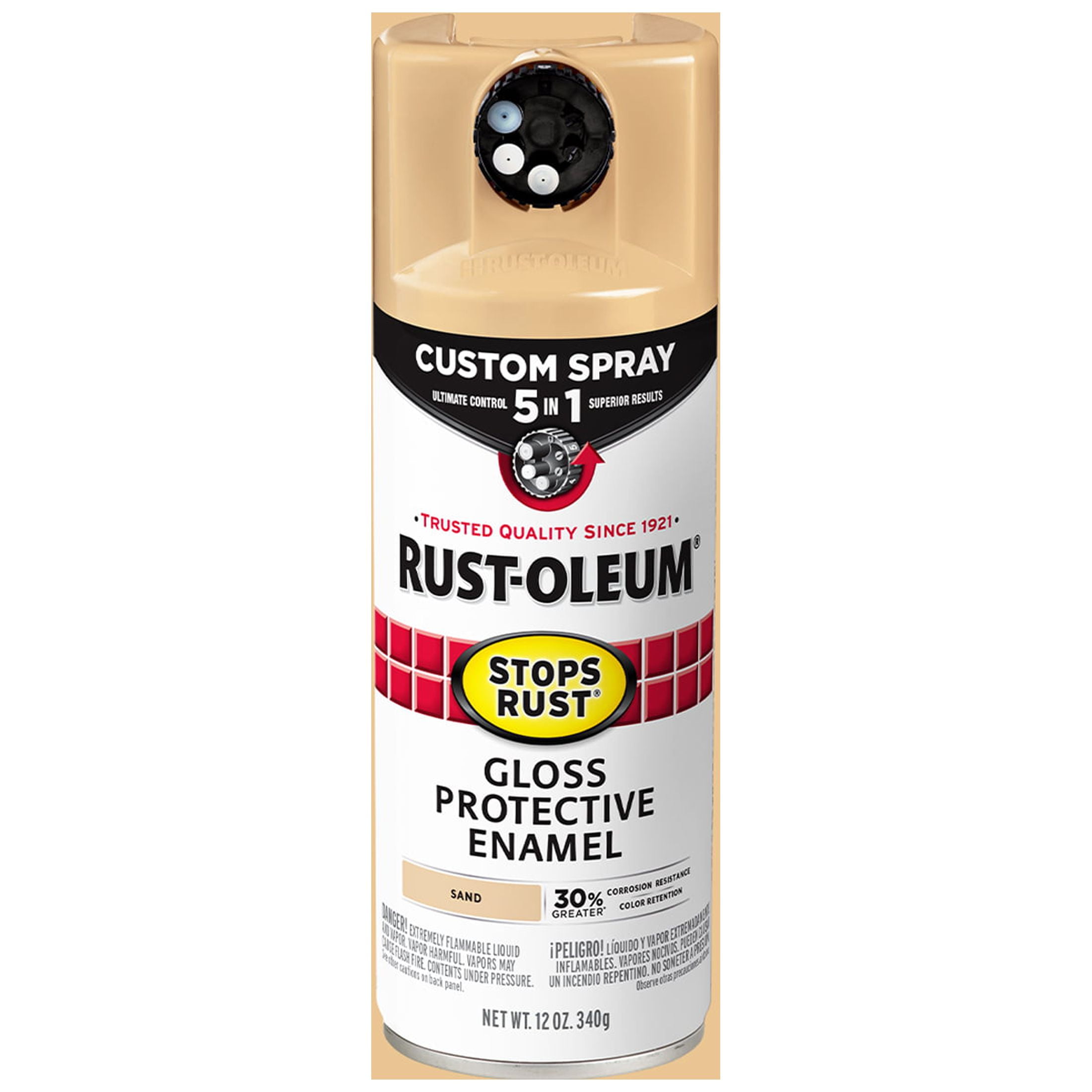 Sand, RustOleum Stops Rust Custom Spray 5 in 1 Gloss Spray Paint