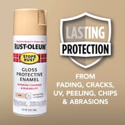 Sand, Rust-Oleum Stops Rust Gloss Spray Paint, 12 oz