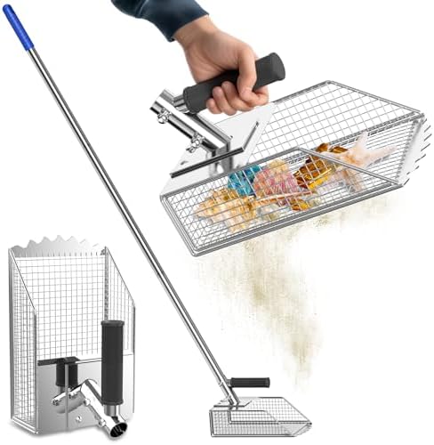 Sand Scoop for Metal Detecting, 304 Stainless Steel Sand Flea Rake with ...