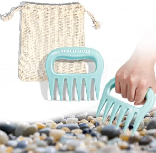 Sand Scoop with Shovel Sand Flea Rake with Beach Mesh Bag Plastic Sand ...