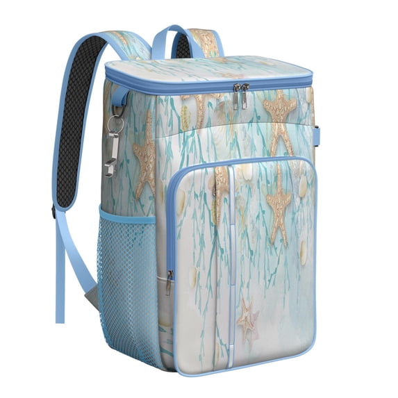 Sand & Sea Vintage Cooler Backpack - 20L Insulated Soft Cooler Bag for Beach, Picnic & Outdoor Activities