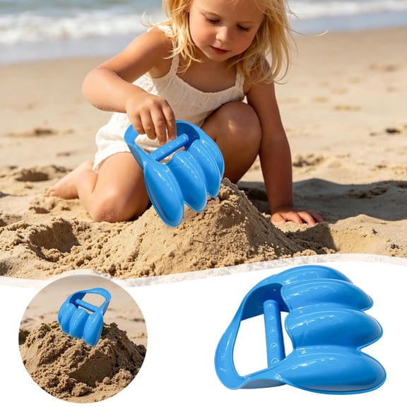 Sand Shovel 2-in-1 Dinosaur & Excavator Digging Tool Heavy Duty Beach Snow Digging Spade for Outdoor Sandcastle Building 7.9"×5.9"