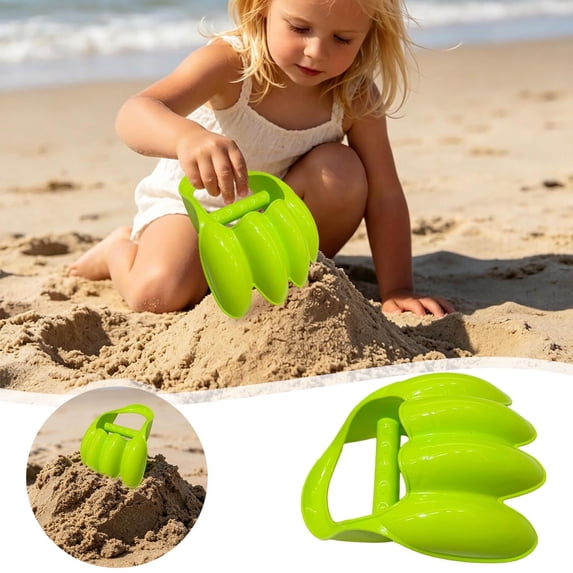 Sand Shovel 2-in-1 Dinosaur & Excavator Digging Tool Heavy Duty Beach Snow Digging Spade for Outdoor Sandcastle Building 7.9"×5.9"