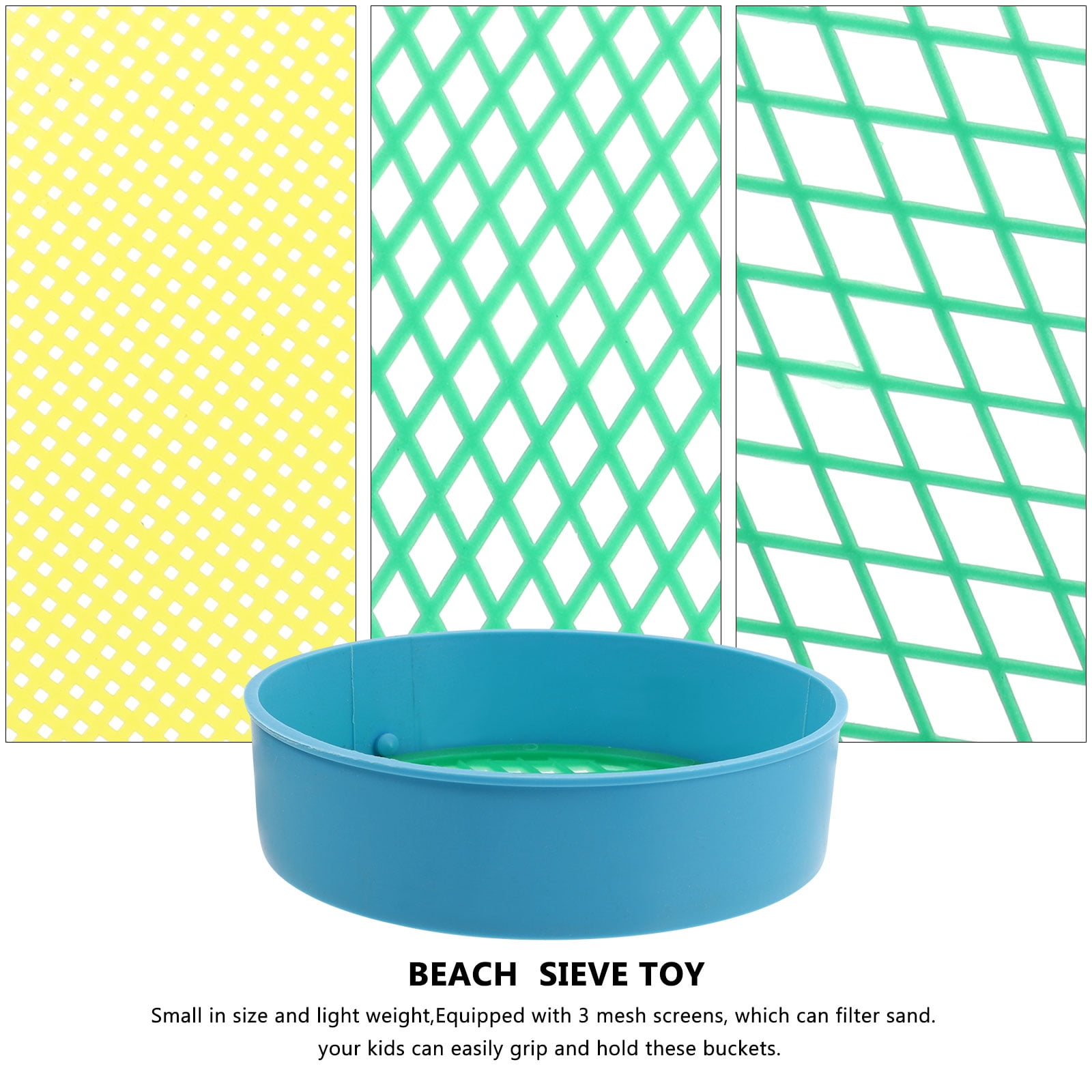 Sand Sifter Beach Toys Sieves Kids Strainer Sifting Pan Sieve Plastic