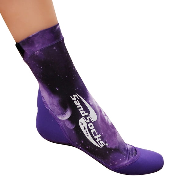 Sand Socks Classic High Top Neoprene Athletic Socks - XS - Purple Galaxy