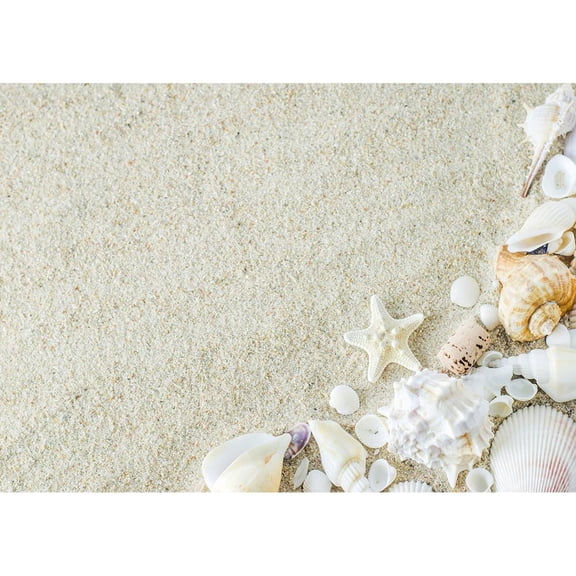 Sand Star Shell Conch Photography Background Vinyl Backdrop Fond Photo for Pets Toy Children Baby Shower Birthday Photocall