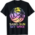 thumbnail image 1 of Sand Sun Set Spike Beach Volleyball T-Shirt, 1 of 2