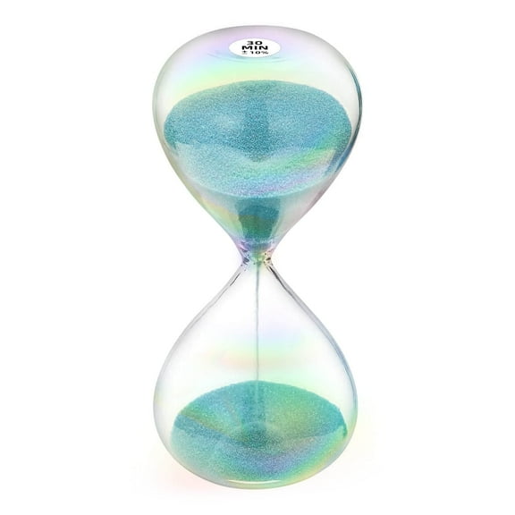 Sand Timer 2 Minute Hourglass, Gold Biloba Sand Clock, Large Sand Watch 2 Min, Minimalist Hour Glass Sandglass, Sand Glass, reloj de Arena 2 minuto for Home, Desk, Office Decorative Turquoise