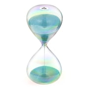 Sand Timer 5 Minute Hourglass, Gold Biloba Sand Clock, Large Sand Watch 5 Min, Minimalist Hour Glass Sandglass, Sand Glass, reloj de Arena 5 minuto for Home, Desk, Office Decorative Turquoise