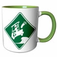 thumbnail image 1 of 3drose, Sand Trap Dude Green Diamond 2, 15oz Two-tone Green Mug, 1 of 6
