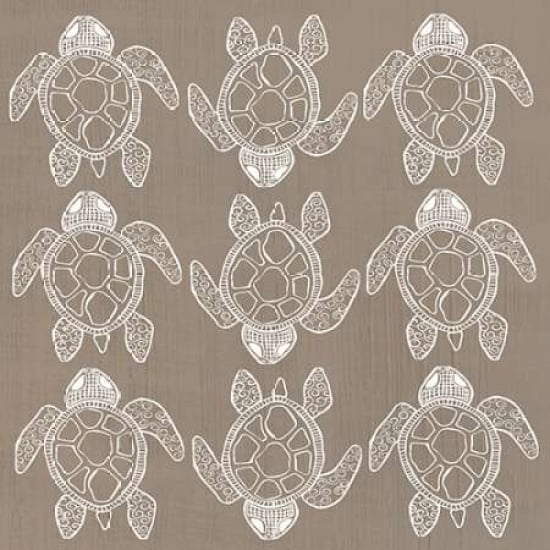Sand Turtle Pattern Canvas Art - Shanni Welsh (24 x 24)