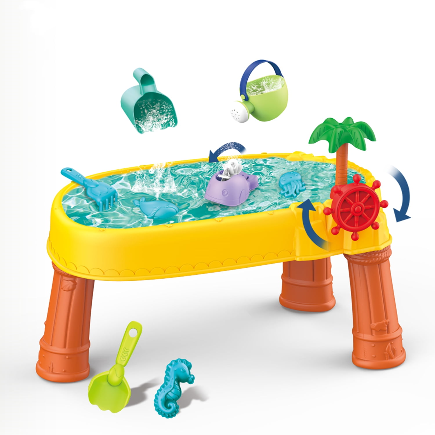 Sand Water Table for Toddles, Outdoor Sand and Water Play Table Toys for Toddlers Kids, Water