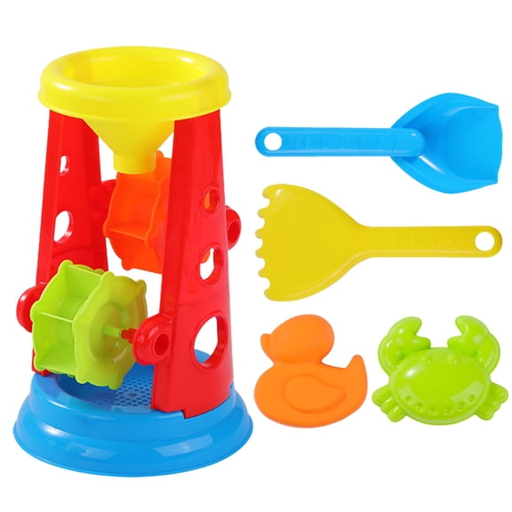 Sand Water Wheel Beach Toy Kids Beach Sandbox Play Set Outdoor Beach Sand Water Sifting Funnel Shovel Tool Kit For Boys Girls Beach Rake for Sand Trampoline Chairs for under 20 Kids Dump Trucks to