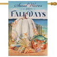 thumbnail image 1 of Sand Waves Fall Days White Pumpkin Beach Decorative Small Garden Flag, Ocean Autumn Coastal Sea Yard Outside Decoration, Thanksgiving Crab Shell Conch Nautical Outdoor Decor Double Sided 12x18, 1 of 6