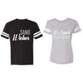 thumbnail image 1 of Sand Wishes We finish Each Other Matching Couple Cotton Jerseys (Men Black / Women Heather) (Men L / Women S), 1 of 3