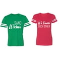 thumbnail image 1 of Sand Wishes We finish Each Other Matching Couple Cotton Jerseys (Men Green / Women Red) (Men XXL / Women XXL), 1 of 3