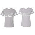 thumbnail image 1 of Sand Wishes We finish Each Other Matching Couple Cotton Jerseys (Men Heather / Women Heather) (Men M / Women M), 1 of 3