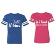 thumbnail image 1 of Sand Wishes We finish Each Other Matching Couple Cotton Jerseys (Men Royal / Women Pink) (Men XXL / Women XL), 1 of 3