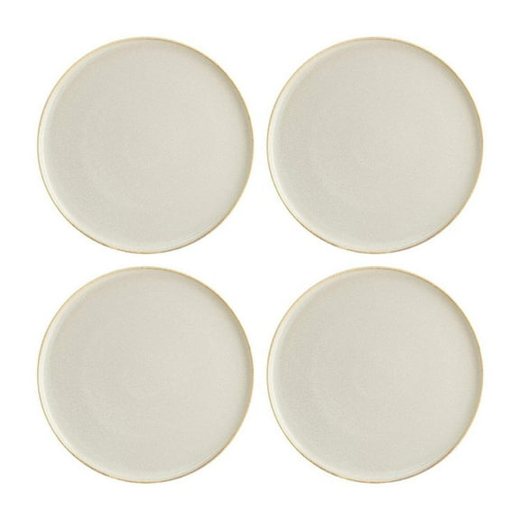 Sand dia.8.75" Round Beige Porcelain Plate (Set of 4)