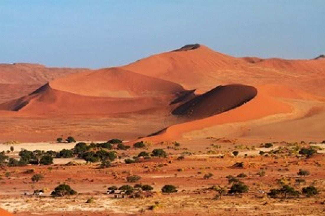 Sand dune at Sossusvlei Namib-Naukluft National Park Namibia Canvas Art - David Wall DanitaDelimont (24 x 15)
