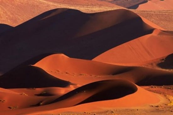 Sand dunes at Sossusvlei Namib-Naukluft National Park Namibia Canvas Art - David Wall DanitaDelimont (24 x 15)