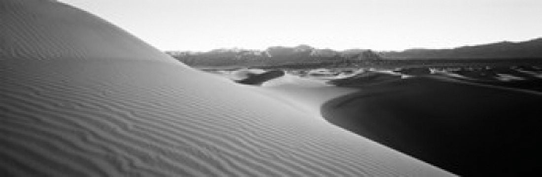 Sand dunes at sunrise Stovepipe Wells Death Valley California USA Canvas Art - Panoramic Images (36 x 12)