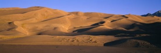 Sand dunes in a desert Great Sand Dunes National Monument Alamosa County Saguache County Colorado USA Canvas Art - Panoramic Images (36 x 12)