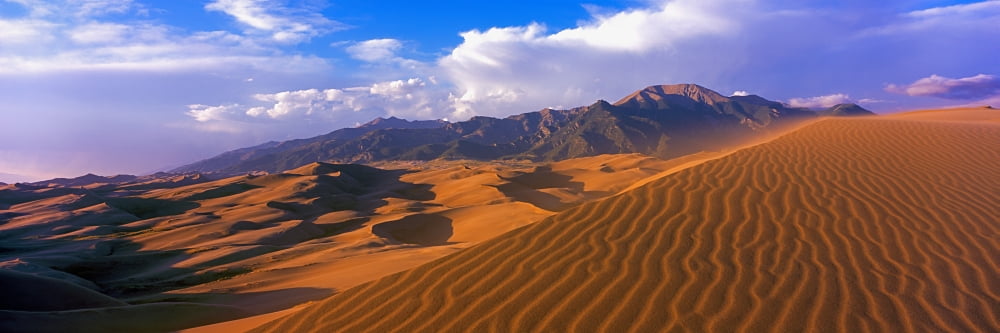 Sand dunes in a desert Great Sand Dunes National Park Colorado USA Canvas Art - Panoramic Images (36 x 12)