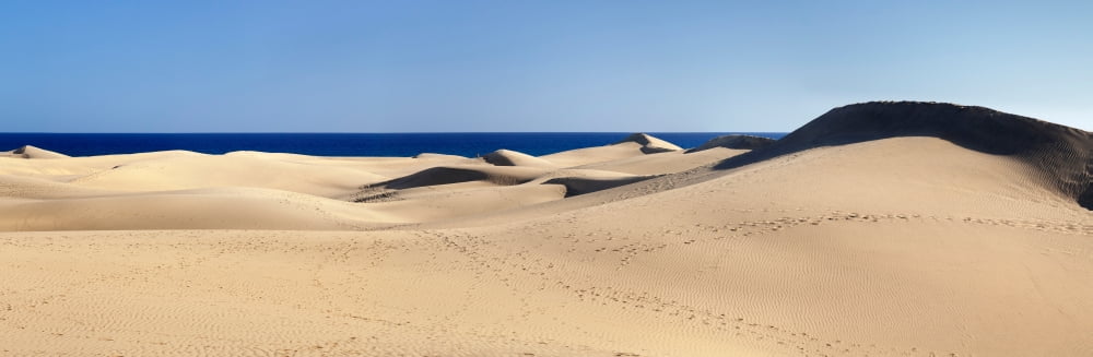 Sand dunes in a desert Maspalomas Grand Canary Canary Islands Spain Canvas Art - Panoramic Images (36 x 12)