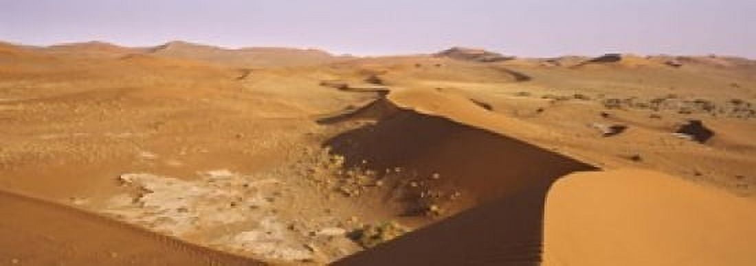 Sand dunes in a desert Namib-Naukluft National Park Namibia Canvas Art - Panoramic Images (18 x 7)