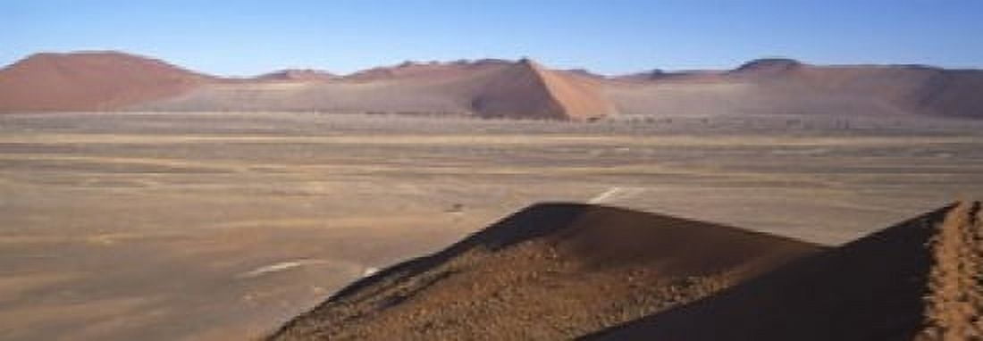 Sand dunes in a desert Sossusvlei Namib Desert Namibia Canvas Art - Panoramic Images (18 x 7)