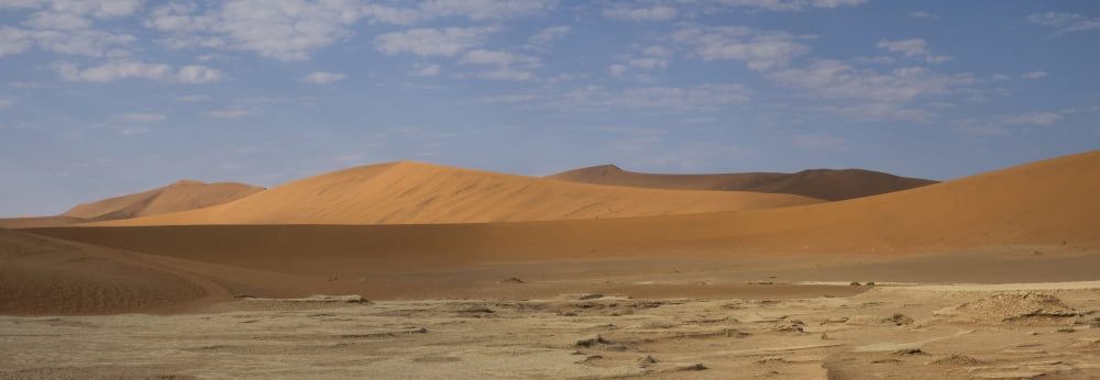 Sand dunes in a desert Sossusvlei Namib-Naukluft National Park Hardap Namibia Canvas Art - Panoramic Images (9 x 27)