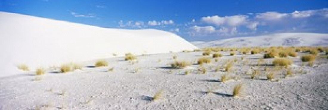 Sand dunes in a desert White Sands National Monument New Mexico USA Canvas Art - Panoramic Images (18 x 6)