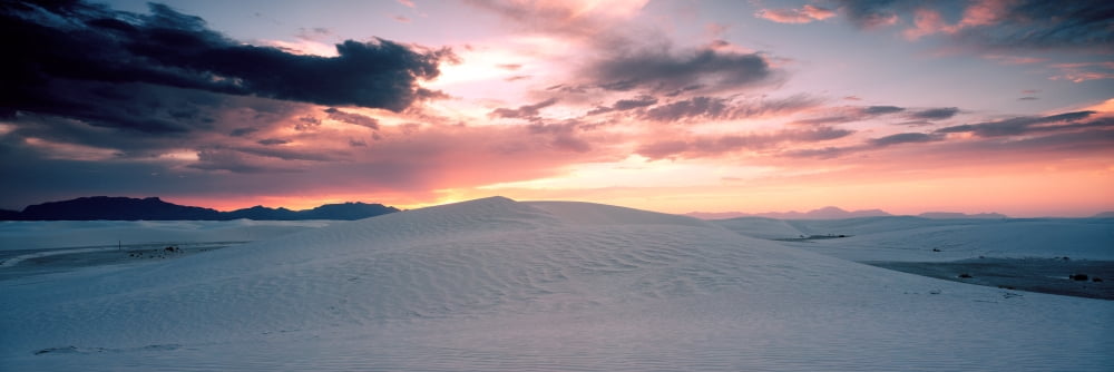 Sand dunes in a desert White Sands National Monument New Mexico USA Canvas Art - Panoramic Images (27 x 9)