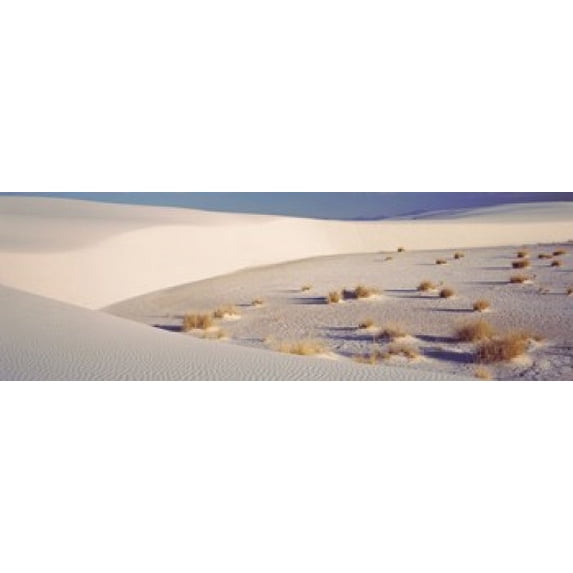 Sand dunes in a desert, White Sands National Monument, New Mexico, USA Poster Print (18 x 6)