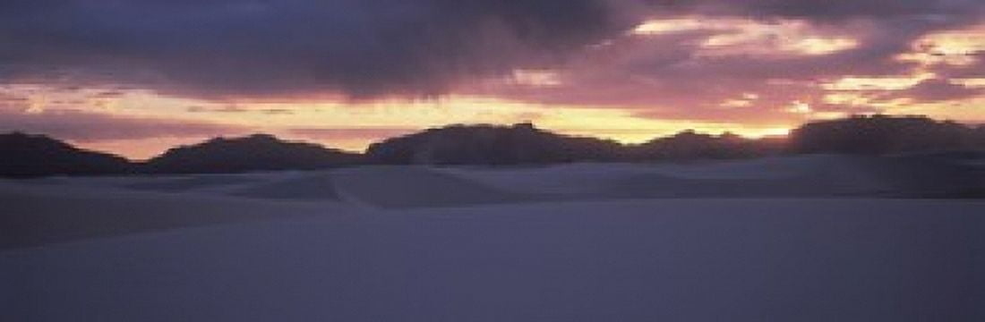 Sand dunes in a desert at dusk White Sands National Monument New Mexico USA Canvas Art - Panoramic Images (36 x 12)