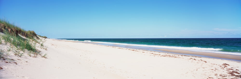 Sand dusk beachocean cape hatteras national seashore outer banks North Carolina Canvas Art - Panoramic Images (36 x 12)