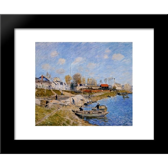 Sand on the Quayside, Port Marly 20x24 Framed Art Print by Alfred Sisley